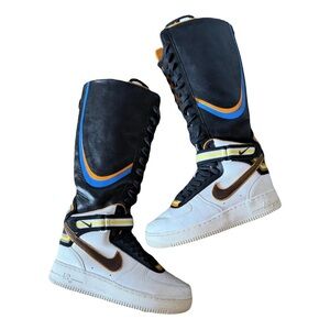 Nike Tall Swoosh Boots in White, Black, Blue & Yellow